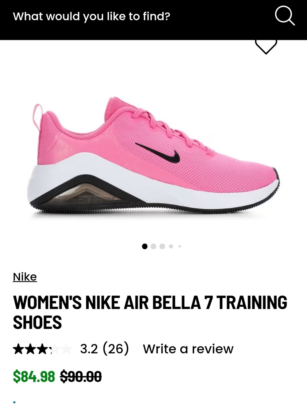 Women Nike Air Bella 7 Training Shoes - Picture 7 of 8